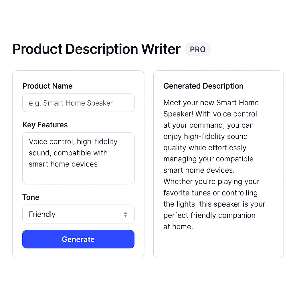 Product Description Writer